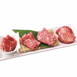 Special four-item assortment (top-grade salted tongue, beef horn top-grade ribs, Japanese black beef ribs, beef horn top-grade skirt steak)