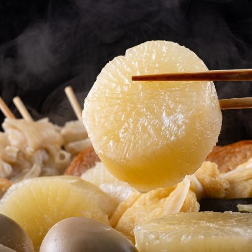 Luxurious all-you-can-eat oden made with secret broth