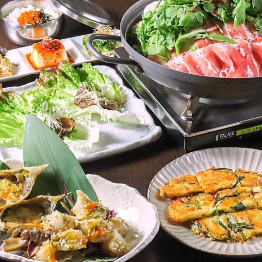 [Luxurious course including rich ganjang gejang + hotpot and classic Korean dishes] 120 minutes all-you-can-drink included → 6,500 yen