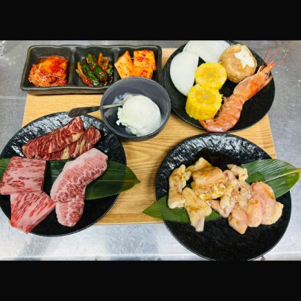 忘年会肉盛りセット飲み放題付き5500円(税込)