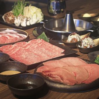 【要予約】しゃぶしゃぶ　タンやオリーブ牛ハラミ、オリーブ牛サーロインが愉しめる8,800コース