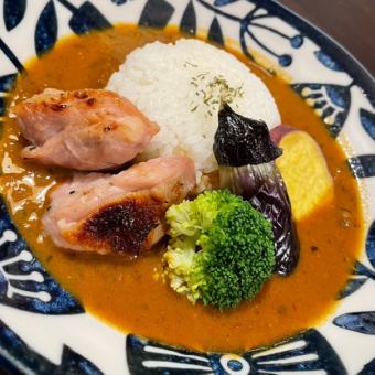 こだわりの燻製チキンカレー