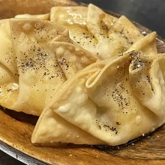 Crispy smoked cheese
