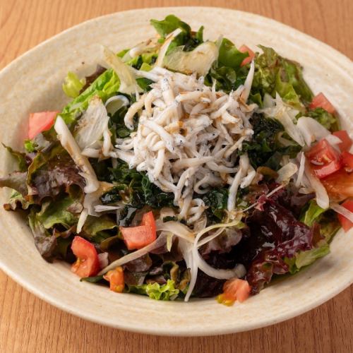 Japanese-style whitebait salad