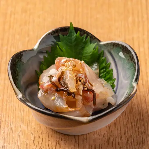 鯛の塩昆布和え