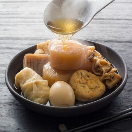 "All-you-can-eat Oden Course" 7 dishes total 2,800 yen (tax included)
