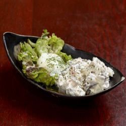 Smoked pickled radish potato salad