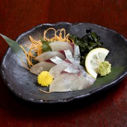 Striped jack sashimi