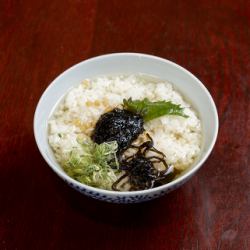 Ochazuke (rice with tea and seaweed)