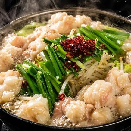 『特製もつ鍋コース』鮮魚の２種盛や特製ダシのもつ鍋含む 全13品　飲み放題付き　3800円
