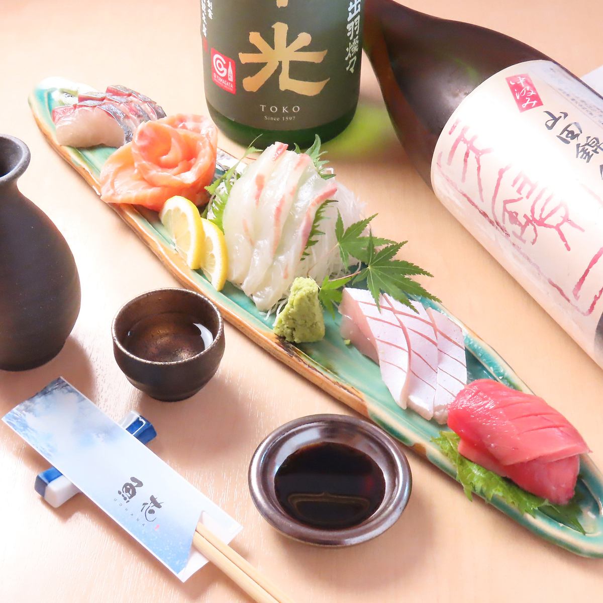 Enjoy fresh seafood dishes at our sunken kotatsu table.