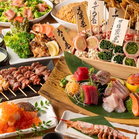 Until December 8th: Our signature grilled skewers and sashimi [5000 yen course] 8 dishes + 2 hours all-you-can-drink! <Year-end parties and group reservations welcome>