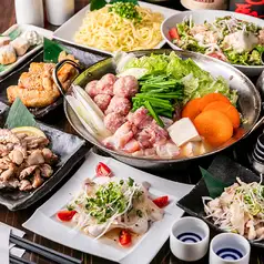 12/8迄:名古屋コーチン鶏すき鍋やお造りなど【6000コース】7品+2H飲み放題付!<忘年会>