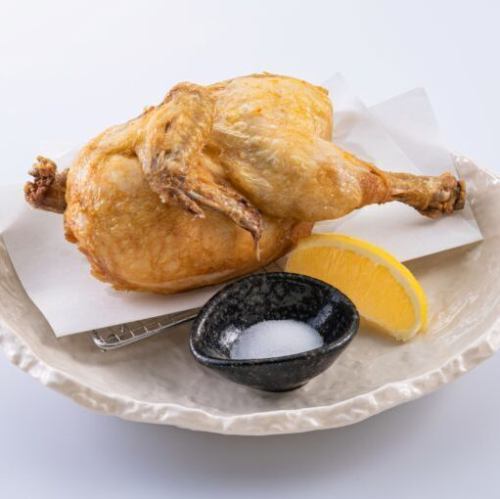 ひな鶏の半身揚げ