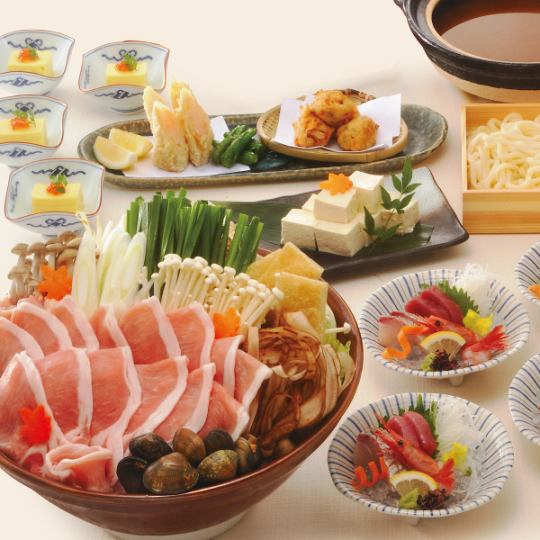 【新年会】◆クセになる味噌仕立て◆豚味噌ピリ辛鍋コース《2ｈ飲み放題付》6,000円