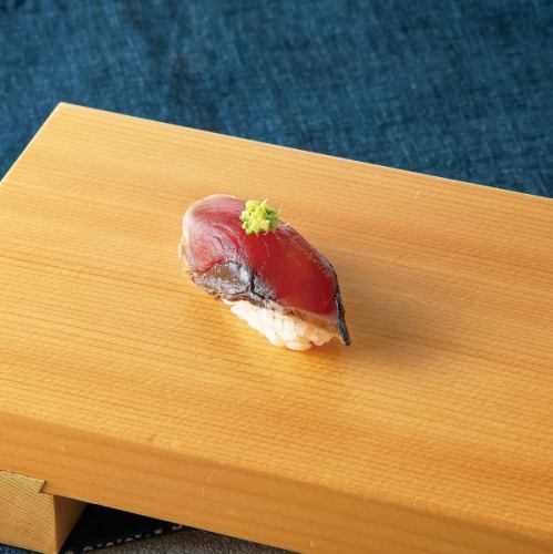 Seasonal Nigiri Sushi: Line-caught Seared Bonito (1 piece)