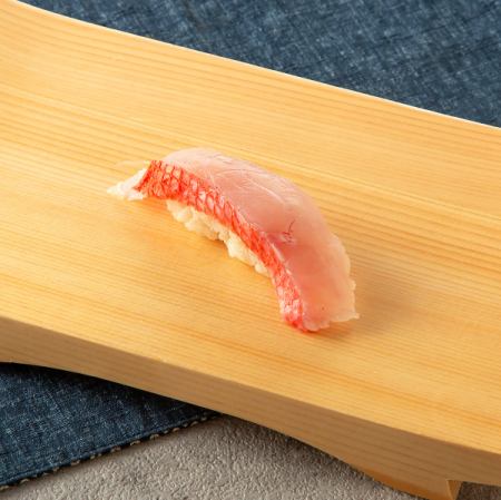 Seasonal Nigiri Sushi: Red Snapper with Frost Sauce, 1 Piece