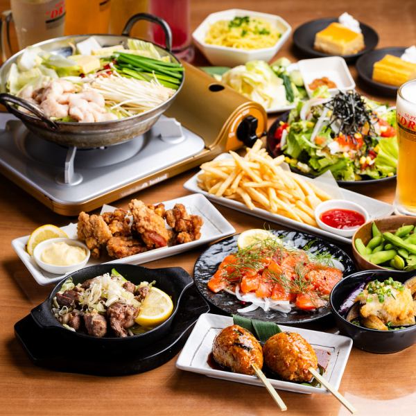 2H飲み放題付◎つくね/牛もつ鍋/鉄板焼きなど充実の全12品『贅沢コース』4,500円