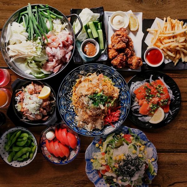 2H飲み放題付◎つくね/牛もつ鍋/鉄板焼きなど充実の全12品『贅沢コース』4,500円