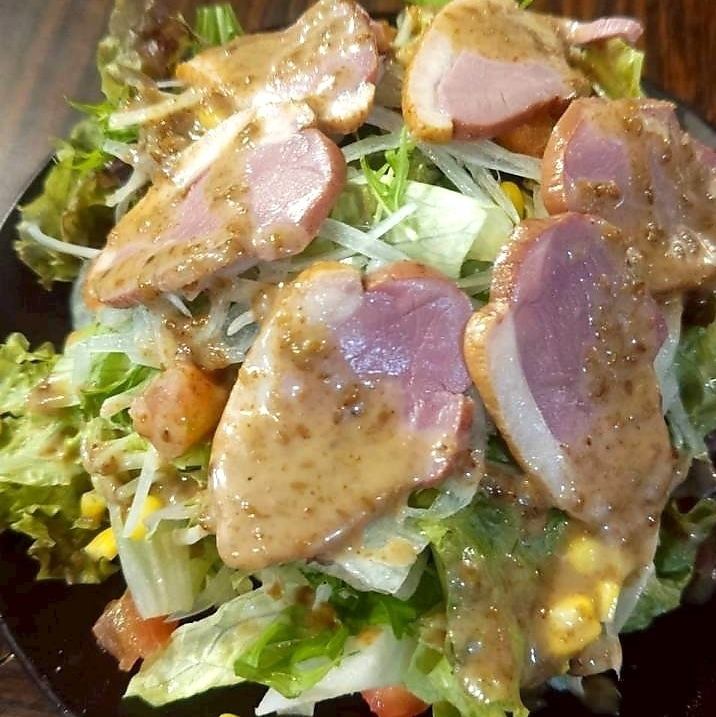 合鴨スモークの胡麻サラダ