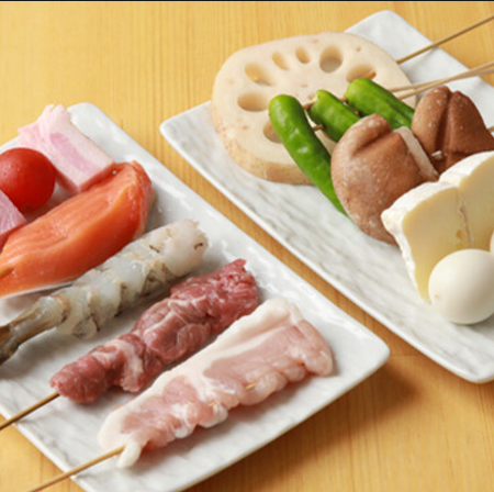 바삭 바삭하고 식감! 점점 먹을 수있는 꼬치 요리를 추천!