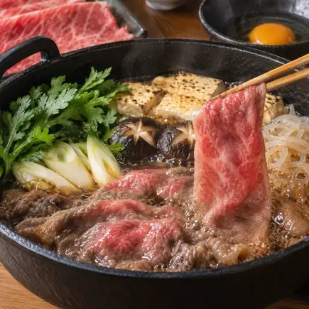 【3H飲放】贅沢すき焼き鍋×お造り6種盛り×仙台名物厚切り牛たん含『至福』全9品9150円⇒8000円