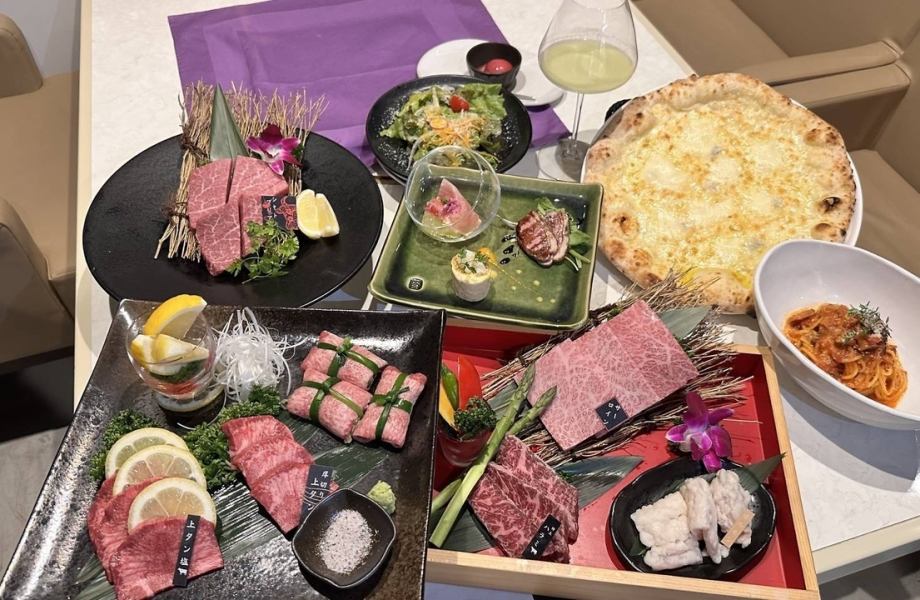 【焼肉×イタリアン】上質なA5ランクのお肉とイタリアンを一緒に食べれる贅沢コース！8800円/12500円(税込)