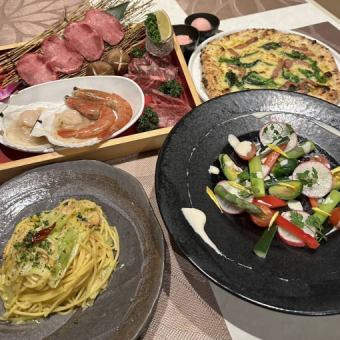 要予約【春のBBQプラン】桜えびと春キャベツのペペロンチーノなど♪ 全6品5500円(税込)