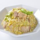 Fried rice with char siu and lettuce