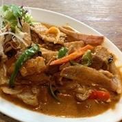 Panang curry stir-fried pork