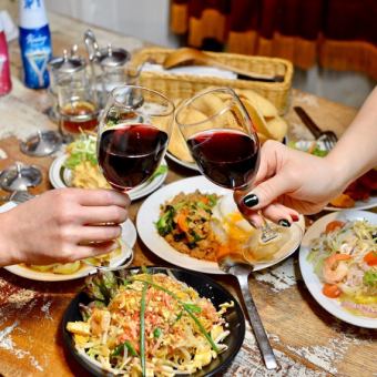 【平日限定≪月～木≫女子会プラン】★お料理7品+120分飲み放題◆4600円◆アイスクリーム付き♪