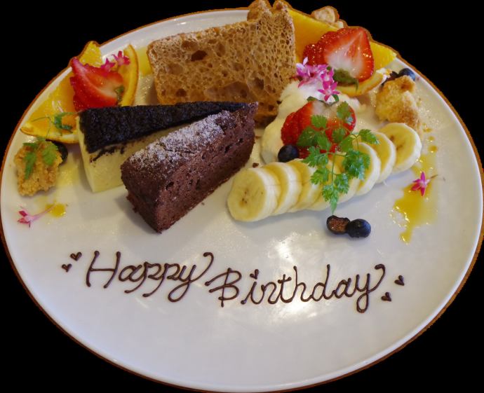 ここあ　ソーサー&デザートプレート アニバーサリープレート♪1枚につき1650円。※コース説明要ご確認お願い