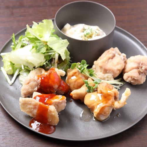 鶏の唐揚げ　3種ソース
