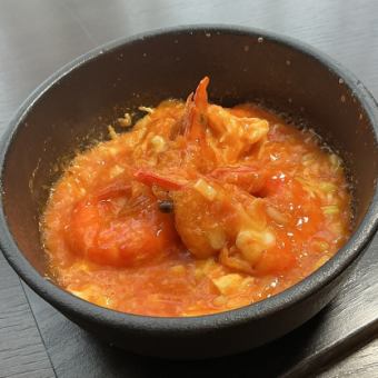 石鍋 エビのチリソース