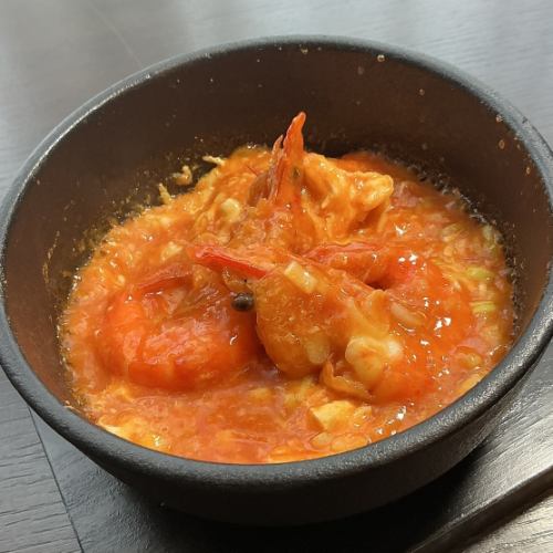 石鍋 エビのチリソース