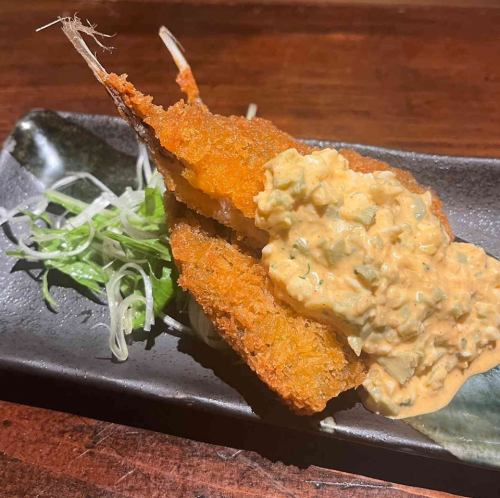 Fried horse mackerel with homemade tartar sauce