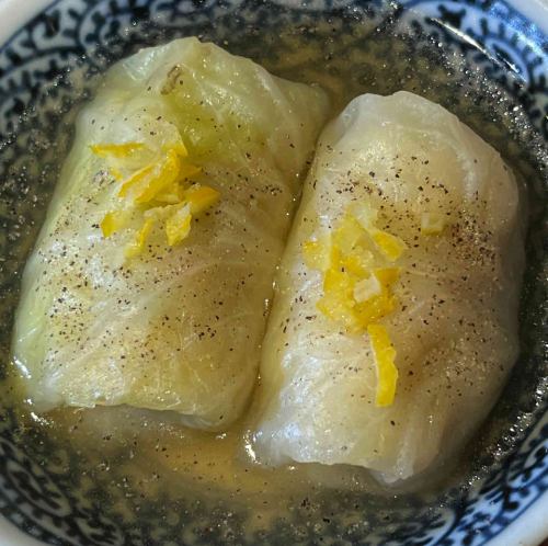 Yuzu-scented cabbage rolls