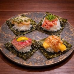 灯篭巻き(アワビ、いくら、めかぶ)