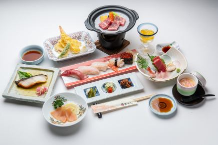 【特撰寿司会席】　料理のみ9品　6500円