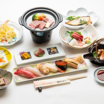 【特撰寿司会席】　料理のみ9品　6500円