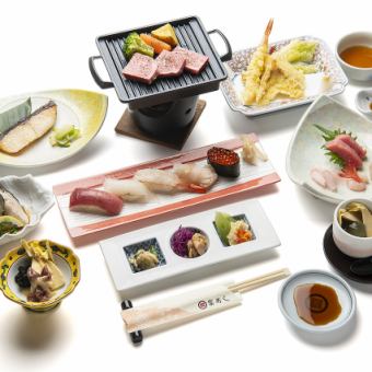 【特撰寿司会席】　料理のみ9品　6500円