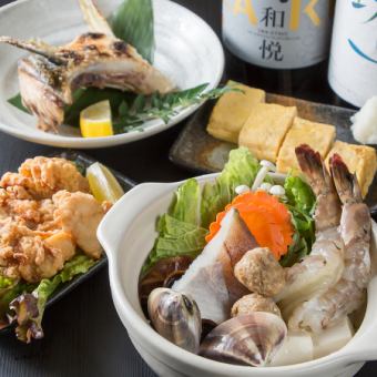 飲み放題2時間付！海鮮鍋コース5500円(税込)