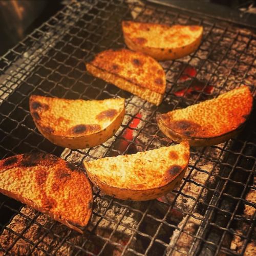 Charcoal grilled yam from Hokkaido