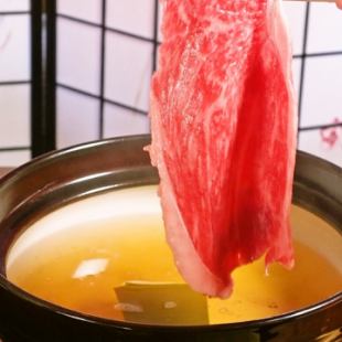 2.5 hours all-you-can-drink [Shinshu Premium Wagyu beef shabu-shabu course] 6 dishes 8,800 yen *Served in individual portions for up to 20 people