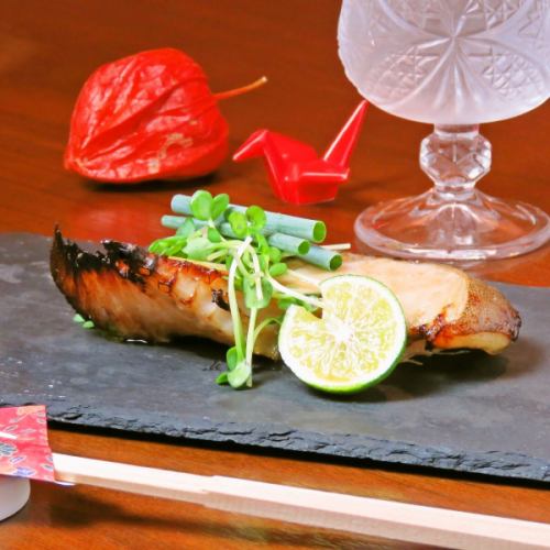 Homemade Saikyo-yaki of thick-sliced sablefish