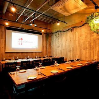 [Private Reservation] We also accept private reservations.Seating can accommodate up to 32 people, and standing can accommodate up to 40 people. We also have plenty of equipment, including audio equipment, projectors, and screens! Please feel free to contact us if you would like to use this service! *Non-smoking [Jinbocho/Private/ Italian/Banquet/Birthday/Meat/Anniversary/Group party/Pizza All-you-can-drink/3 hours/Date/Buffet/Buffet/Pasta]