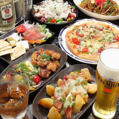 【3時間飲み放題＆カラオケ歌い放題コース】料理5品付きで宴会にオススメ♪