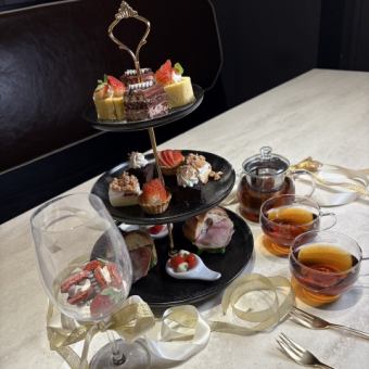 苺とチョコレートのアフタヌーンティーセット