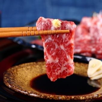【土～木限定！3H飲み放題】霜降り馬刺し、銘柄日本酒ペアリングコース含む11品＜6000円＞
