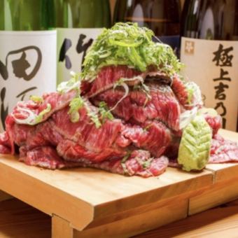 【3H飲み放題付◆全8品】厳選牛の極み肉寿司 『ともり 松コース』4000円⇒3000円(込)